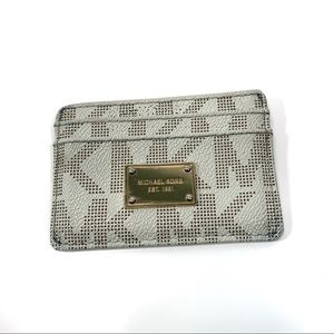Michael Kors ivory cardholder wallet card holder